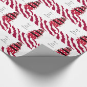 Rode en Witte Kerstpakketten Cadeaupapier (Hoek)
