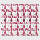 Rode en Witte Kerstpakketten Cadeaupapier (Vlak)