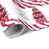 Rode en Witte Kerstpakketten Cadeaupapier (Rol Hoek)