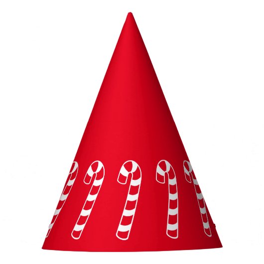 Rode en witte kerstsnoepjes feesthoedjes (Voorkant)