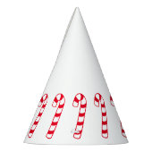 Rode en witte kerstsnoepjes feesthoedjes (Links)