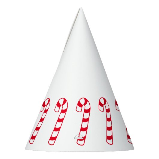 Rode en witte kerstsnoepjes feesthoedjes (Links)