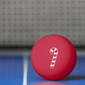 Rode en witte kerstsnoepriet pingpongbal (Net)