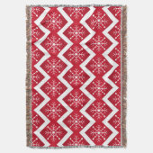 Rode en witte kerstsnowflakes Chevron Pattern Deken (Voorkant Verticaal)