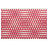 Rode en witte kerstsnowflakes Chevron Pattern Stof (Yard (91,4 cm))