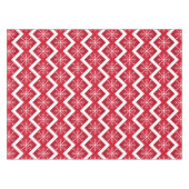 Rode en witte kerstsnowflakes Chevron Pattern Tafelkleed (Voorkant (Horizontaal))