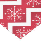 Rode en witte kerstsnowflakes Chevron Pattern Tafelkleed (Gekanteld)