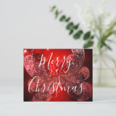 Rode en witte kerstvlinder feestdagenkaart (Staand voorkant)