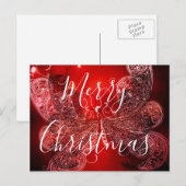 Rode en witte kerstvlinder feestdagenkaart (Voorkant / Achterkant)