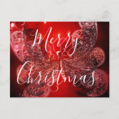 Rode en witte kerstvlinder feestdagenkaart (Voorkant)