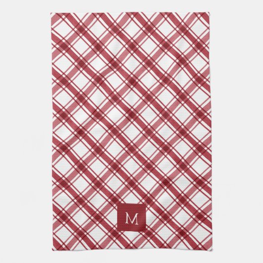 Rode en witte keukenhanddoeken (Verticaal)