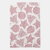 Rode en witte keukenhanddoeken voor kerstmis (Verticaal)