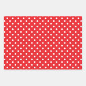 Rode en witte kleine Stippen Inpakpapier Vel (Voorkant)