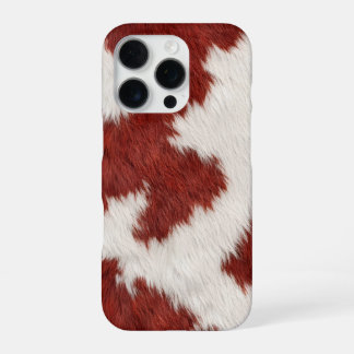 rode en witte koeienhuid textuur iPhone 16 pro hoesje