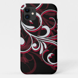 Rode en Witte Krullen Case-Mate iPhone Case
