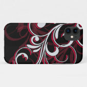Rode en Witte Krullen Case-Mate iPhone Case (Achterkant (horizontaal))
