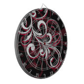 Rode en Witte Krullen Dartbord (Voorkant Links)