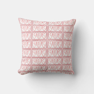 Rode en witte kussens voor bed, bank of sofa
