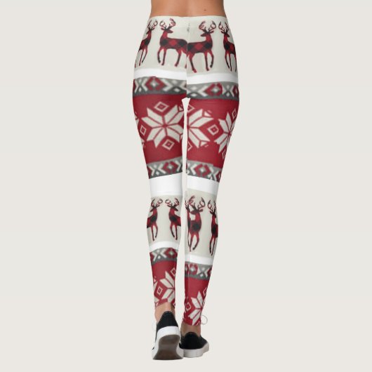 Rode en witte leggings (Achterkant)