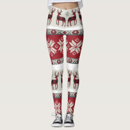 Rode en witte leggings