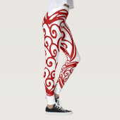 Rode en witte Leggings (Rechts)