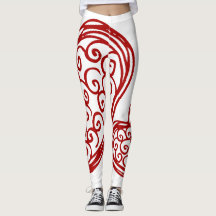 Rode en witte Leggings