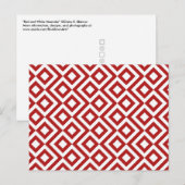 Rode en witte mander briefkaart (Voorkant / Achterkant)