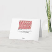 Rode en witte mander feestdagen kaart (Achterkant)