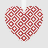 Rode en witte mander ornament (voorkant)