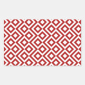 Rode en witte mander rechthoekige sticker (Voorkant)