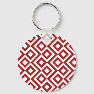 Rode en witte mander sleutelhanger