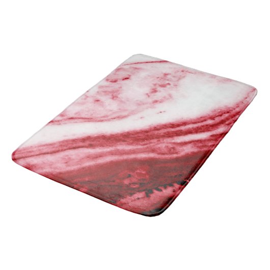 Rode en witte marmer badmat (Gekanteld)