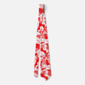 Rode en witte moderne Abstracte geometrische kunst Stropdas (Achterkant)