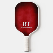 Rode en witte monogram pickleballpaddle pickleball paddle (Voorkant)