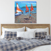 Rode en witte nagels Abersoch Canvas Afdruk (Insitu (Slaapkamer))