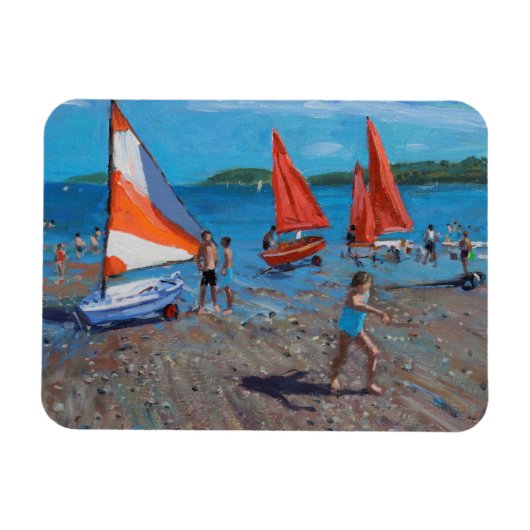 Rode en witte nagels Abersoch Magneet (Horizontaal)