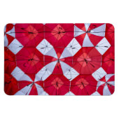 Rode en witte open paraplu's magneet (Horizontaal)