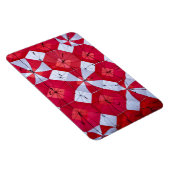 Rode en witte open paraplu's magneet (Rechterzijde)