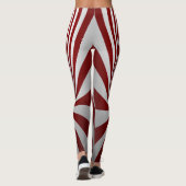 Rode en Witte Optische Illusie Leggings (Achterkant)
