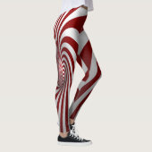 Rode en Witte Optische Illusie Leggings (Rechts)