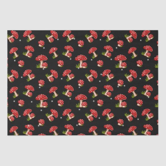 Rode en witte paddenstoel tissuepapier (Voorkant)