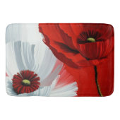 Rode en witte papavers badmat (Voorkant)