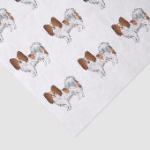 Rode en witte papillon Cute Cartoon Dog Patroon Tissuepapier (Detail)