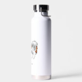 Rode En Witte Papillon Cute Hond Met Aangepaste Na Waterfles (Links)