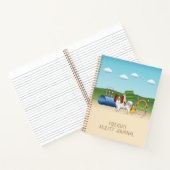 Rode En Witte Papillon Met Agility Apparatuur Notitieboek (Binnen)