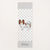 Rode En Witte Papillon Met Pootjes En Aangepaste N Yogamat (Voorkant)