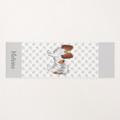 Rode En Witte Papillon Met Pootjes En Aangepaste N Yogamat (Voorkant (horizontaal))