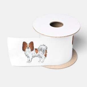 Rode En Witte Papillon Mooie Cartoon Honden Satijnen Lint