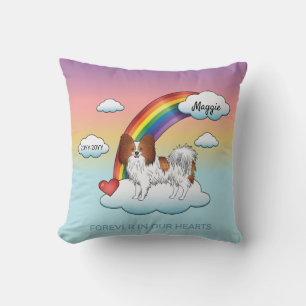 Rode En Witte Papillon Mooie Hond Regenboog Herden Kussen