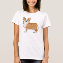 Rode En Witte Pembroke Welsh Corgi Cartoon Hond
